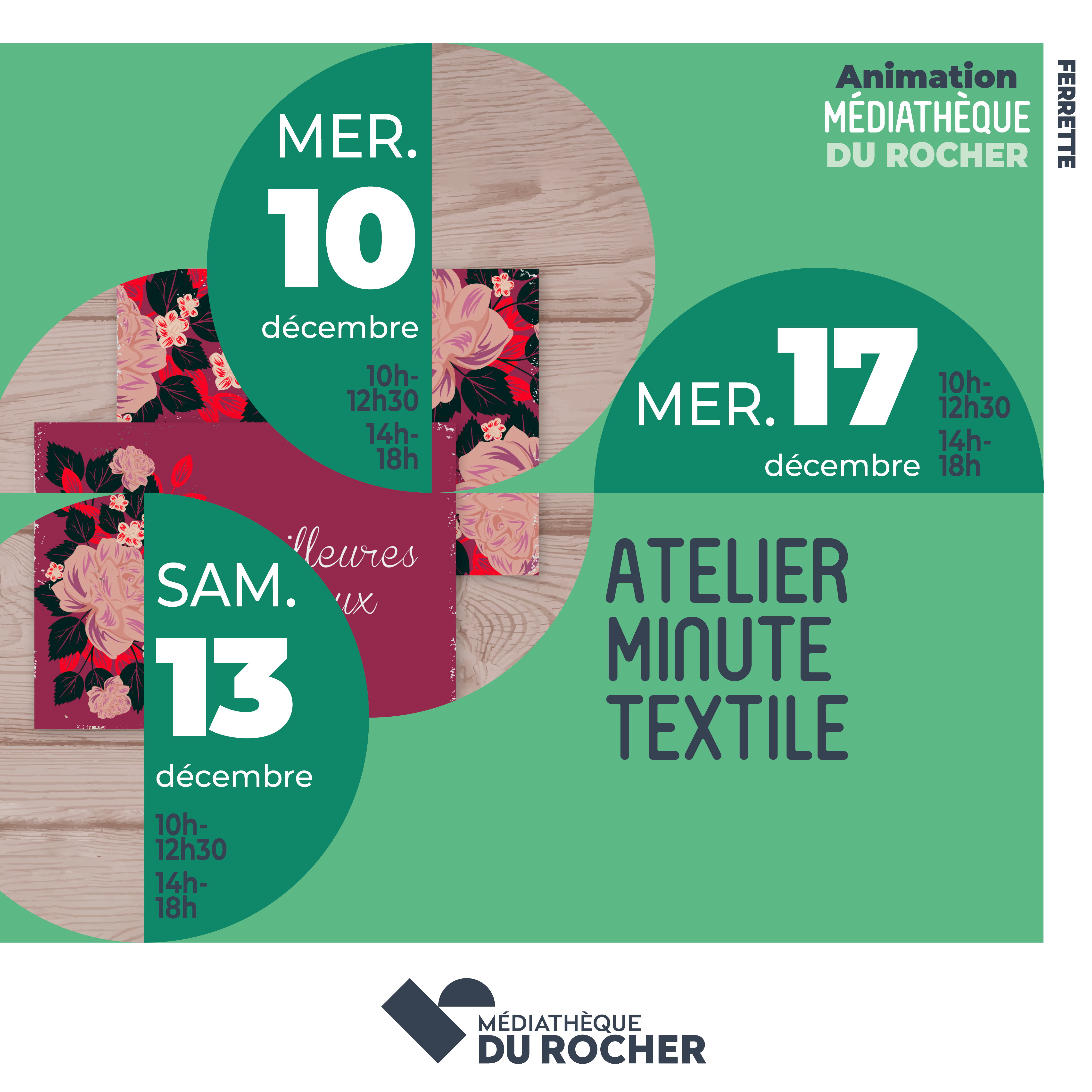 affiche minute textile noel cartes de voeux