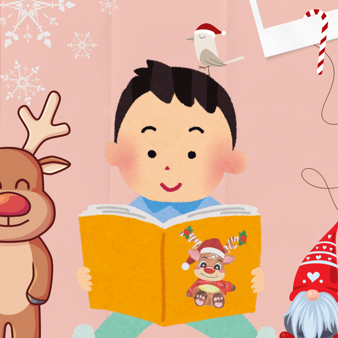 bebe lecteurs de noel illustration