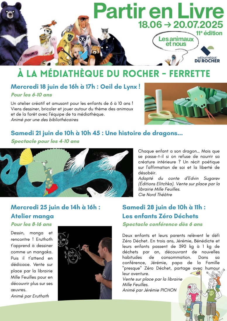 Image programme animations Partir en livre médiathèque Ferrette