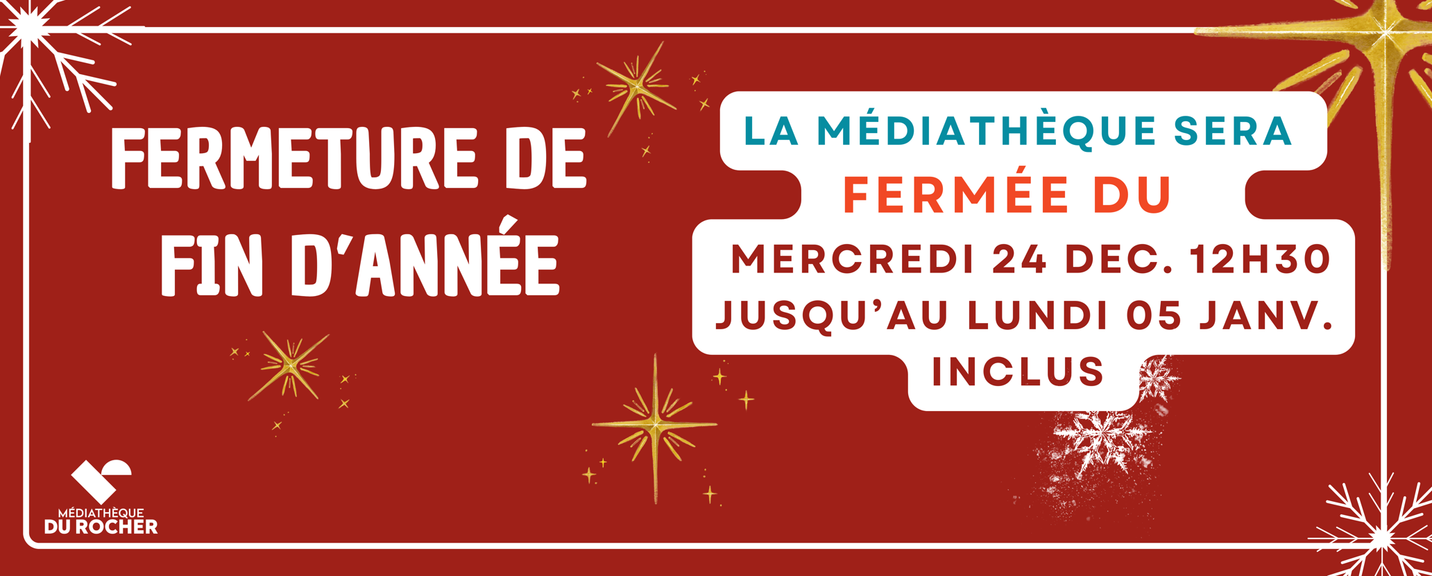 bandeau femrture de noel et fin d'année dates